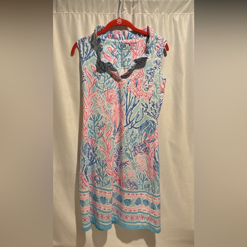 Floral Coral Reef Print Sleeveless Dress